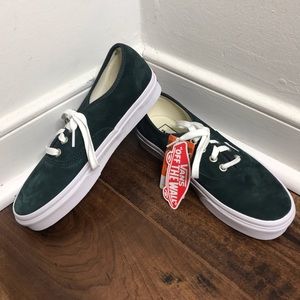 NWT Vans 'Authentic' (Pig Suede) Spruce/White Shoe